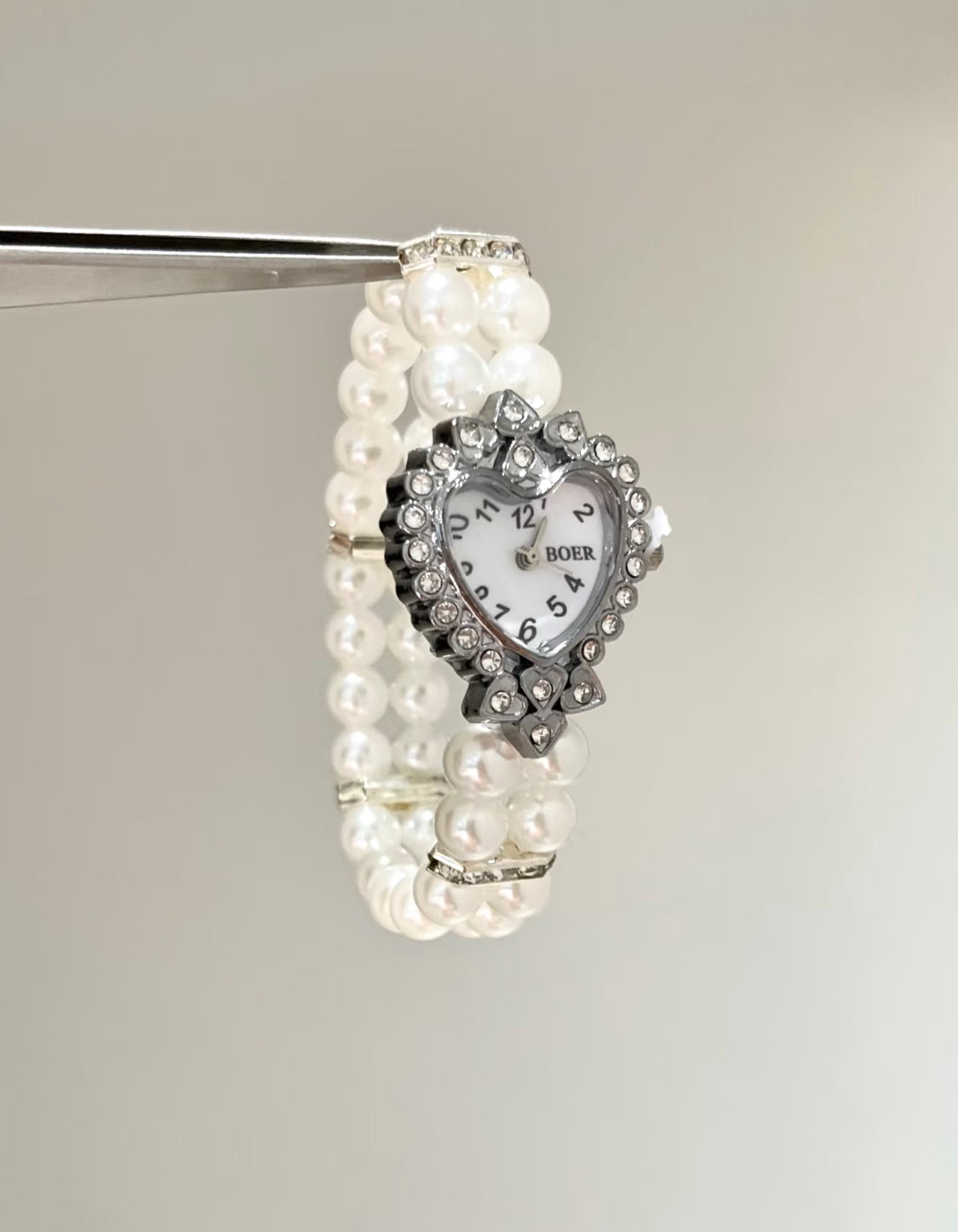 Silver Heart Watch Bracelet