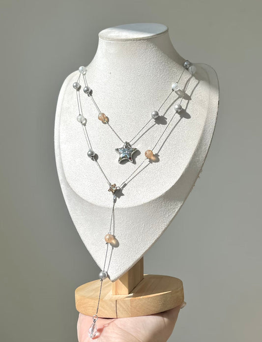Colorful Star Y Necklace