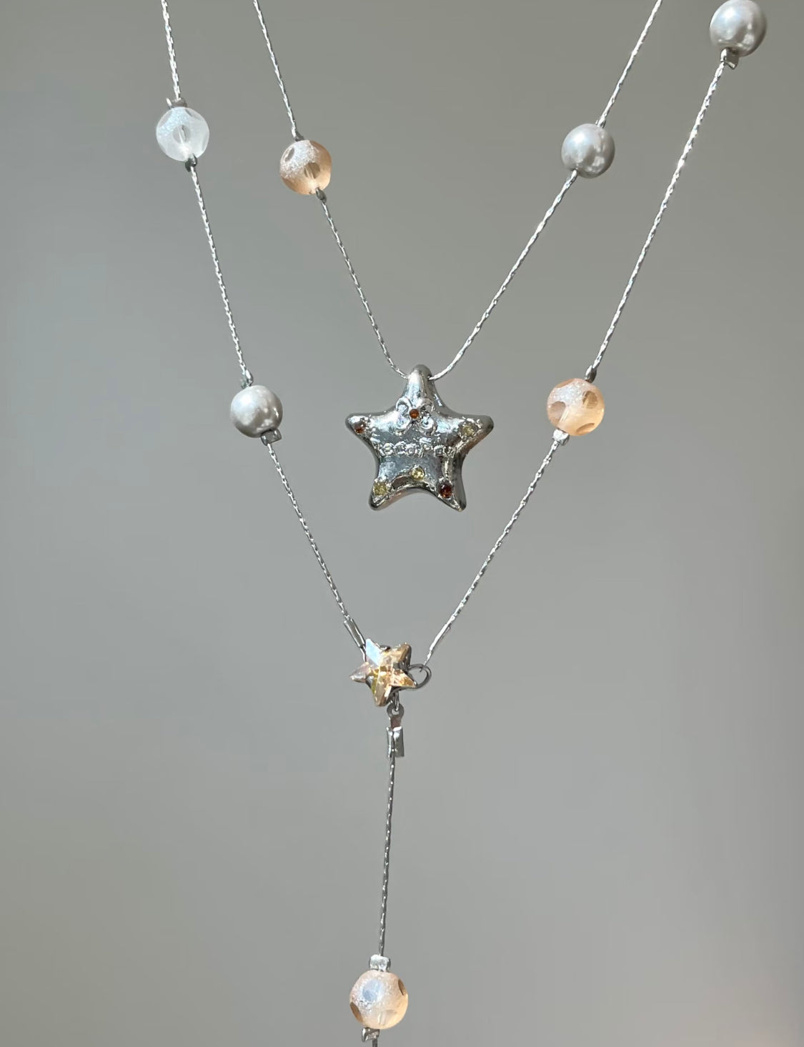 Colorful Star Y Necklace