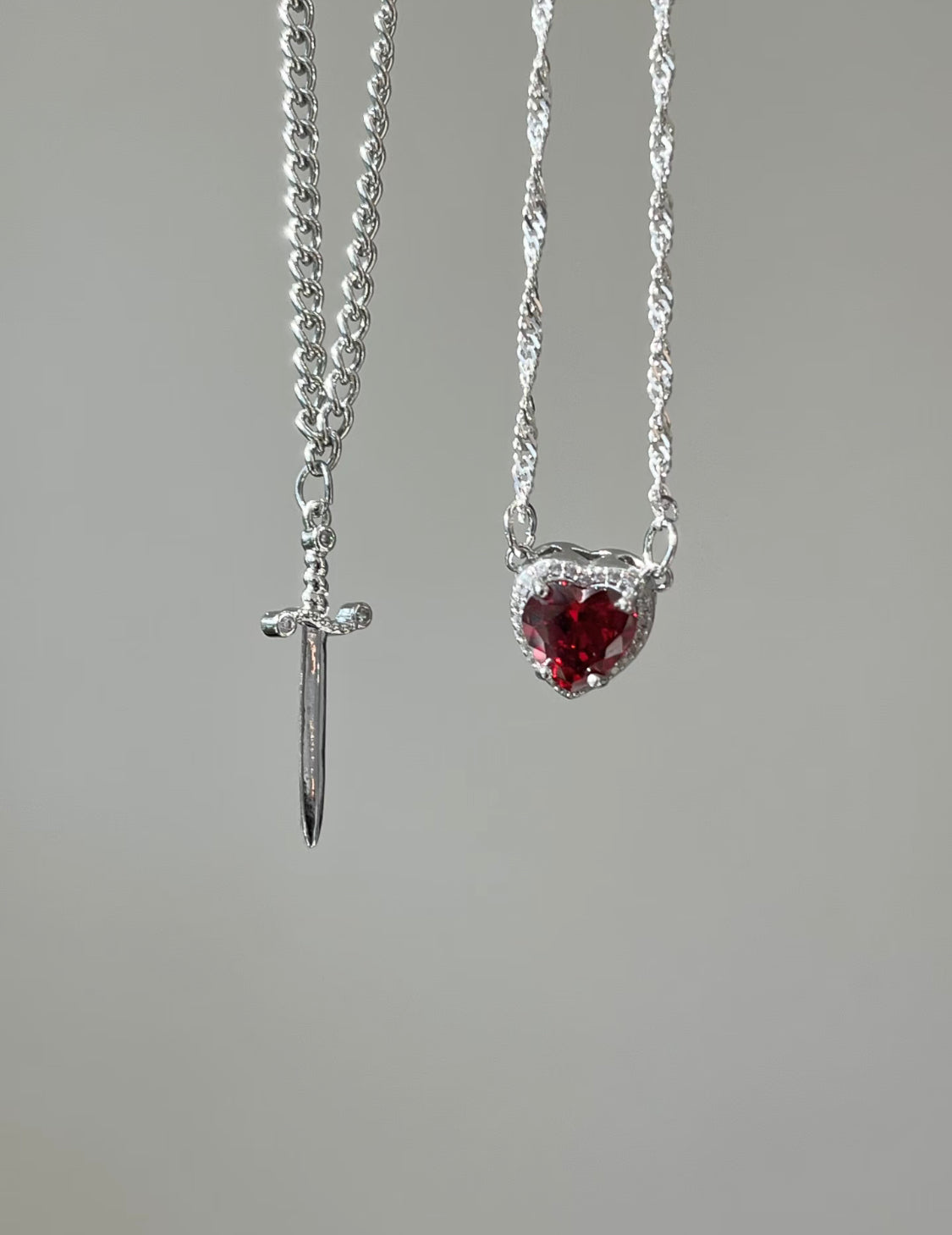 Heart & Sword Necklace