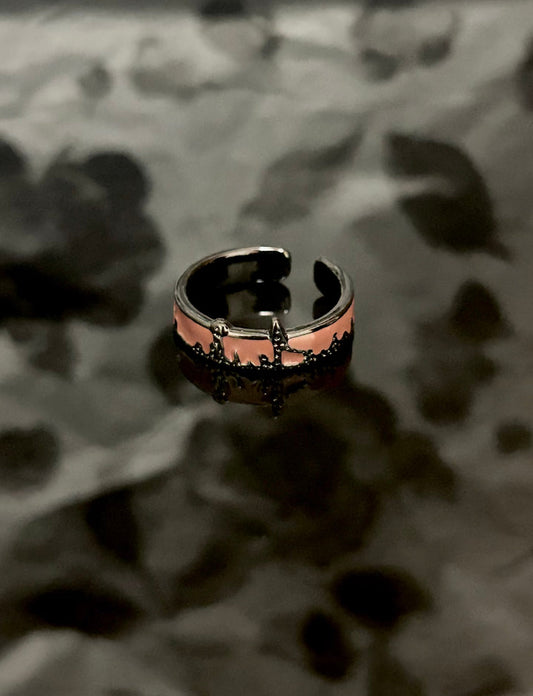 Midnight Skyline Enamel Ring