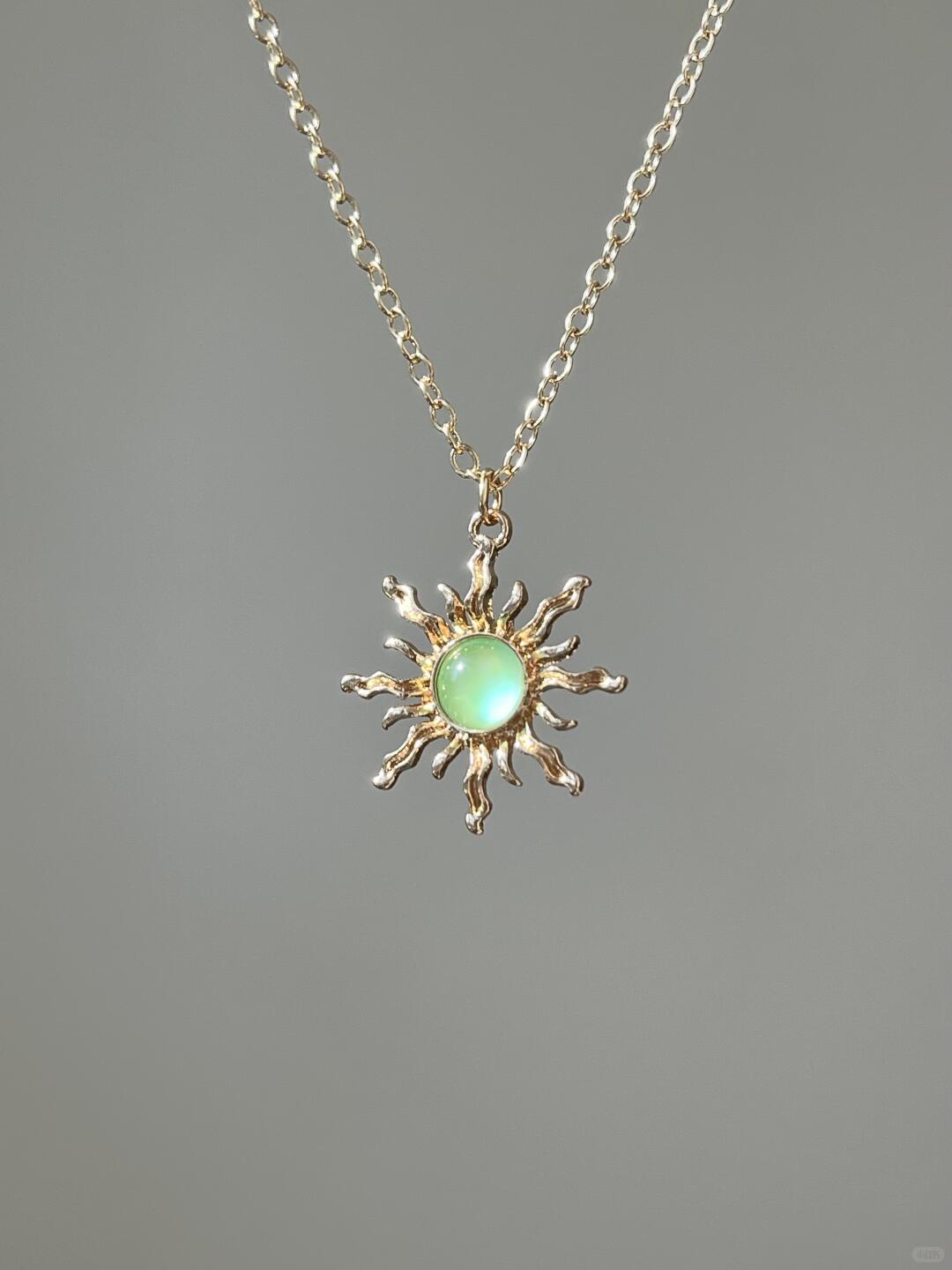 Golden Solstice Charm Necklace
