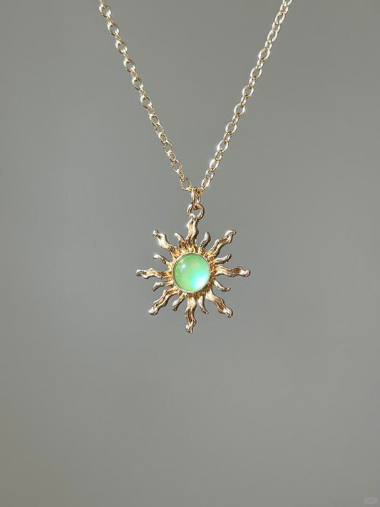 Golden Solstice Charm Necklace