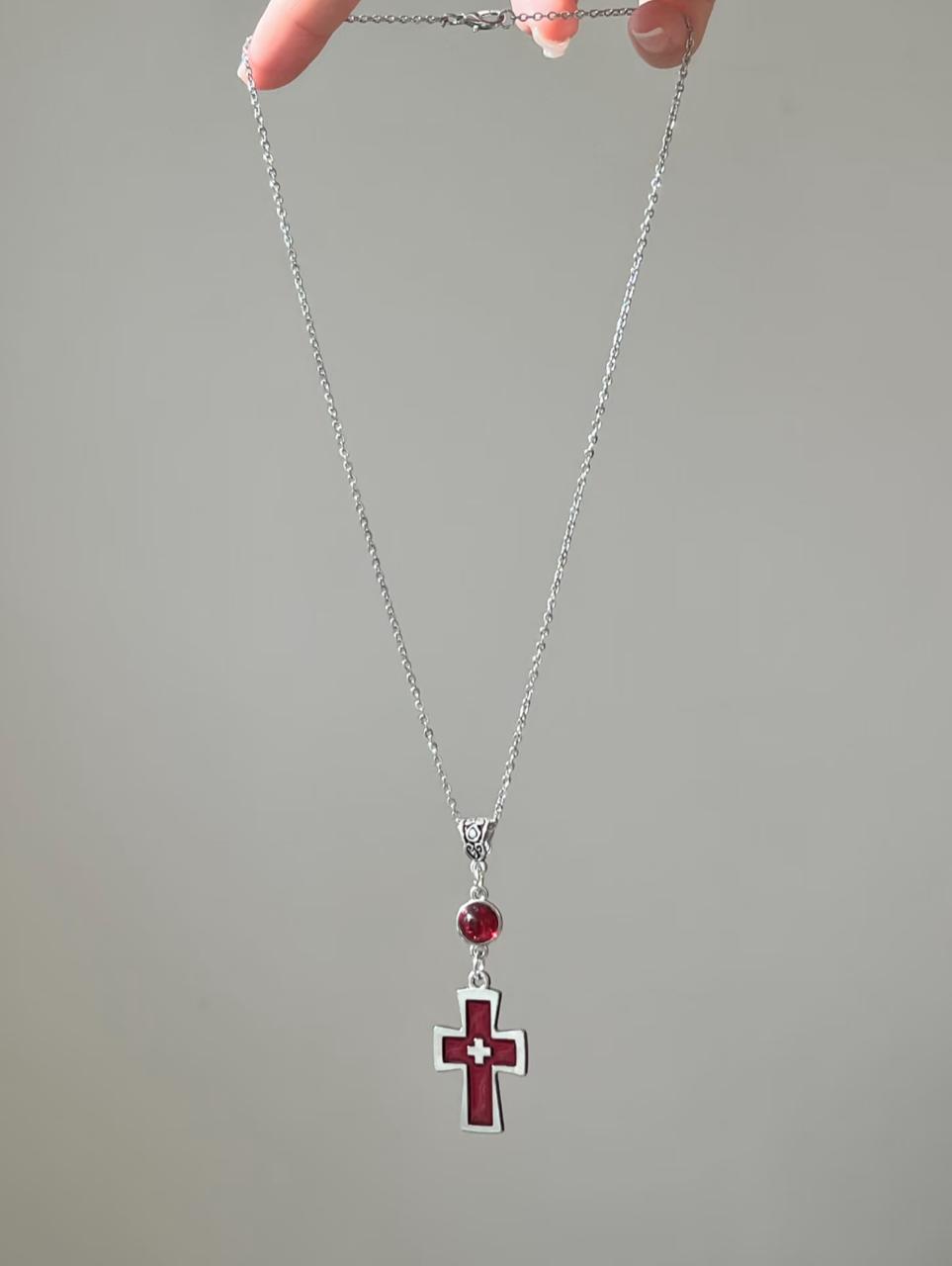 Scarlet Cross Necklace