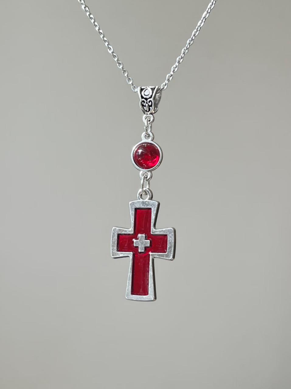 Scarlet Cross Necklace